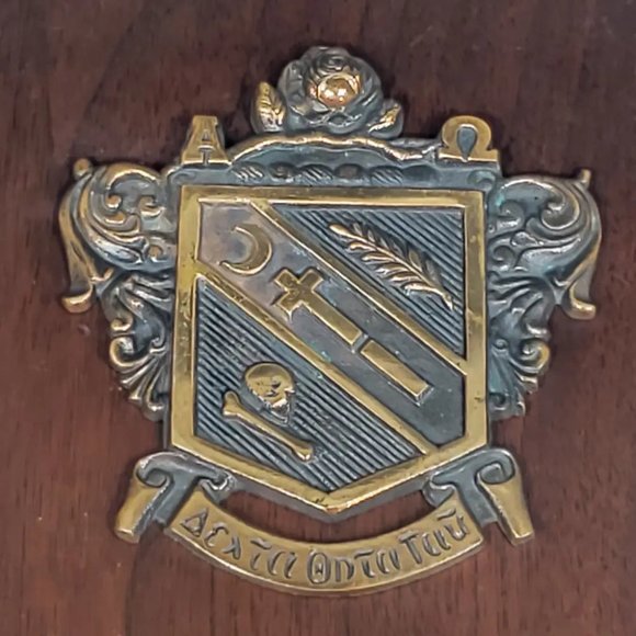 Alpha Omega Delta Theta Tau Sorority Bronze Plaque Antique - Picture 5 of 8
